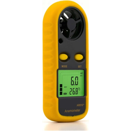 Digital Anemometer 0-30m/s Wind Speed Meter with LCD Backlight Display and Temperature Testing Function 2