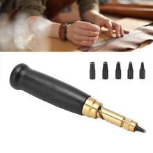 Schrauben-Lochstanze Holzhändler Automatisches Lederwerkzeug mit 6-teiligem Tippset für DIY