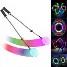 LED Poi Ball Luminous Belly Dance Throwing Ball Exercise Spinning Glow Poi Ball Toy