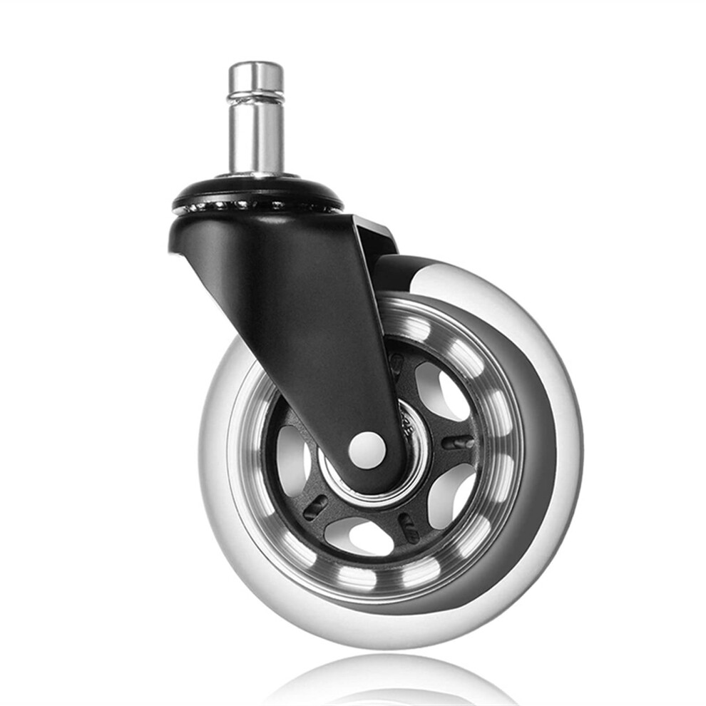 Caster Wheels Set 3 Inch Office Chair Replacement Swivel Rubber Casters Heavy Duty Soft Rollers 10Mm Size 5Pcs 6482260678900