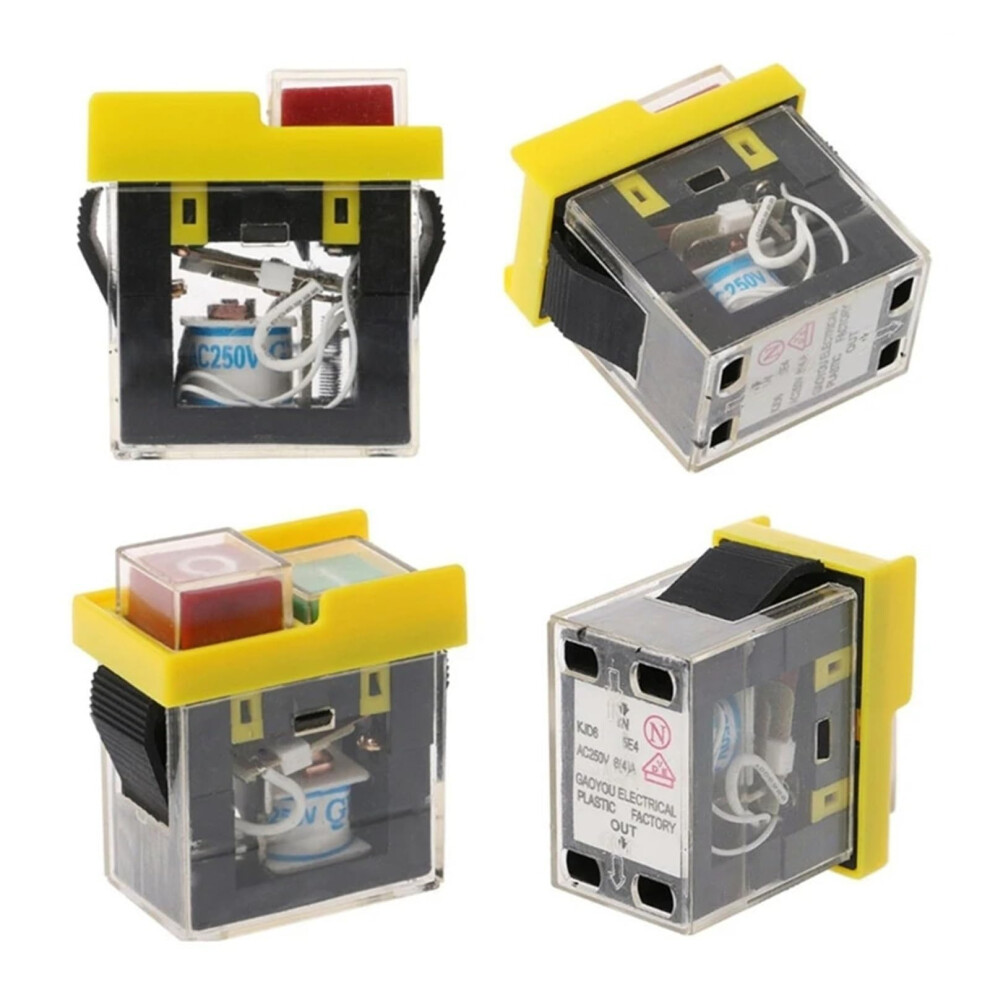 250V Momentary Electromagnetic Switches, 2-Button Waterproof Dustproof Switches For Kjd6 5E4 Machine Applications 6493810697050