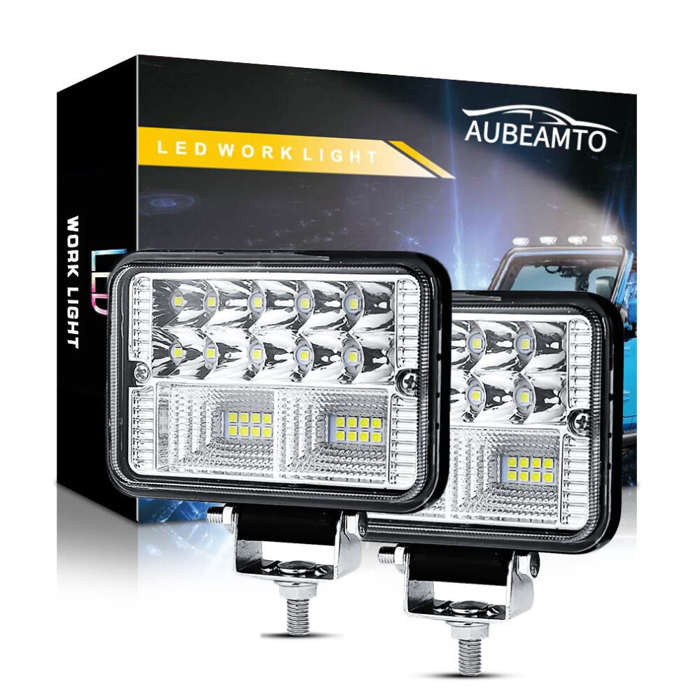 4 Inch Off-Road Led Work - 2Pcs Waterproof 24000Lm Spot Flood Combo Beam For Truck Jeep Atv Utv Boat Light 6276012497914