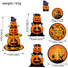 Halloween Pumpkin Multi-layer Cake Stand Decoration 3D Paper Cake Tray Party Christmas Dessert TableAA3-39 Halloween Pumpkin Cake Stand