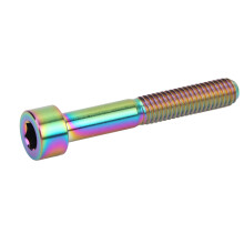 RISK Headset Stem Top Cap Befestigungsschraube M6x40mm Spindelkopf Fahrradsteuerrohrschraube Titanlegierung für Fahrradreparatur, brillant