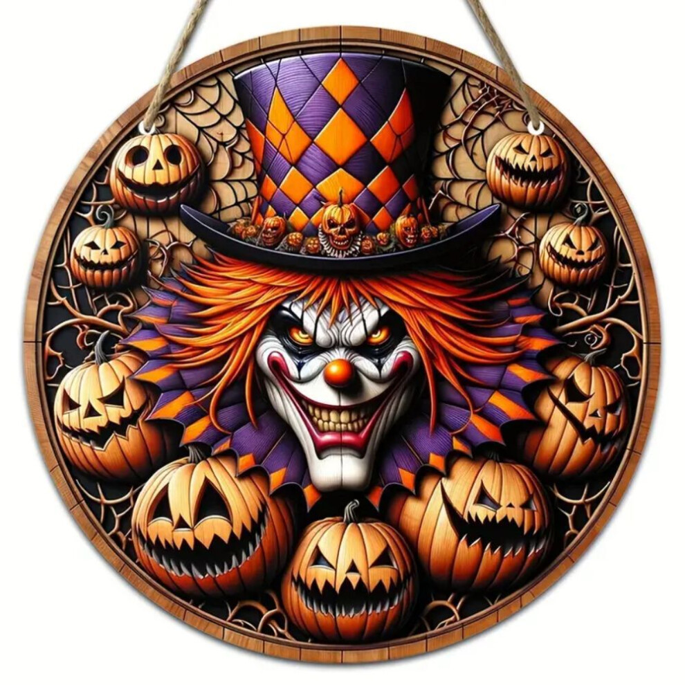 Halloween sign wooden craft doorplate hanging round sign witch wooden sign Halloween decoration arrangementStyle 10OPP bag packaging-image-OPC-PJNSCKB-NEW