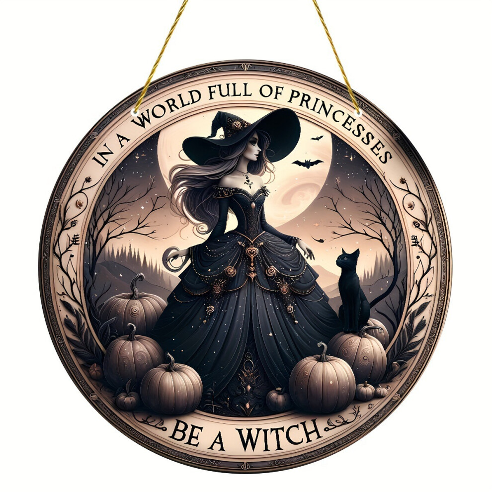 Halloween sign wooden craft doorplate hanging round sign witch wooden sign Halloween decoration arrangementStyle 16OPP bag packaging-image-OPC-PJNSCKS-NEW