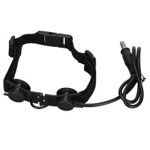Noise Reduction Throat Microphone with Detachable Military 7.1mm Earpiece Black