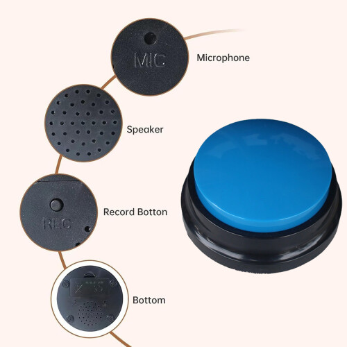 Dog Buttons Training Voice Recorder Squeeze Box 2