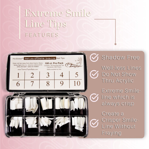 Tammy Taylor Εxtreme Smile Line Nail Extensions | Πλήρης Κάλυψη, Φυσικό Ελαφρύ, Μακράς Διάρκειας 1