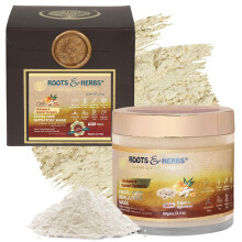 Chickpea & Kasturi Turmeric Facial Hair Removal Powder - For Men & Women Chin Jawline & Upper Lips - Depilatory Mask with Ayurvedic Herbs - Roots &