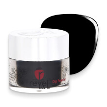 Revel Nail Dip Powder - Black Dip Powder for Nails Chip Resistant Dip Nail Powder with Vitamin E and Calcium DIY Manicure Barbara
