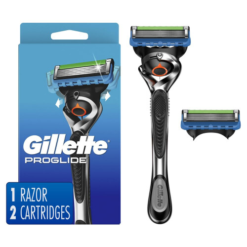 Gillette Gillette Proglide Razor for Men Handle + 2 Robas de cuchilla