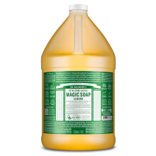 Dr. Bronner's Pure-Castile Magic Soap Liquid (Almond 1 Gallon) - Made with Regenerative Organic Certified Oils 18-in-1 Uses: Face Body Hair
