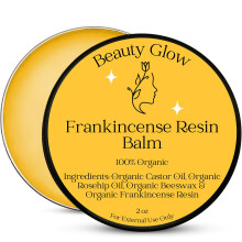 Beauty Glow Frankincense Resin Infused Balm Organic Castor & Rosehip Oils Frankincense Moisturizer Miracle Rub for Muscles & Joints Dry Sensitive Ski