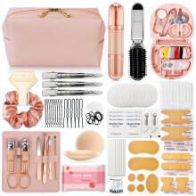 ARK Survivor Women's Wedding Emergency Kit 39 Essential Items for Brides Team Bride All in One Travel Kit Personal Care Women's Travel Set (Blush Bli
