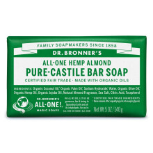 Dr. Bronner's - Pure-Castile Bar Soap (Almond 5 ounce) - Made with Organic Oils For Face Body and Hair Gentle and Moisturizing Biodegradable