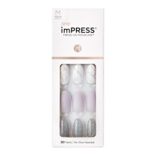 KISS imPRESS Geen lijm Mani Press-On Nails Design Climb Up' Grijs Middelgroot Amandelvorm Inclusief 30 nagels Prep Pad Gebruiksaanwijzing 1 manicures