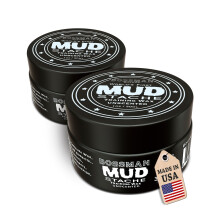 Bossman MUDstache Ongeparfumeerde Snorrenwas voor Mannen (2 oz) - 2 Pack - Sterke 24-Uur Hold