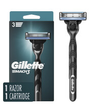 Gillette Mach3 Razor para hombres 1 Mango de afeitar + 1 Hoja de recarga