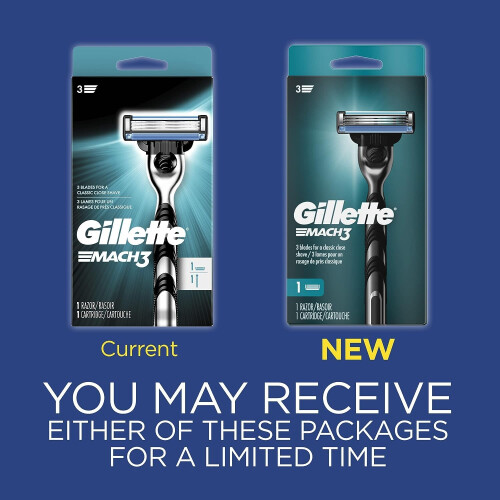Gillette Gillette Mach3 Razor for Men 1 Razor Handle + 1 Blade Refill 1