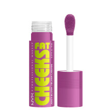 NYX PROFESSIONAL MAKEUP Fat Cheeks Liquid Blush Buildable Dewy Blush with Long-Lasting 12HR Wear - Blueberry Burst (Cool Purple)