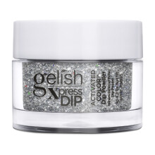 Gelish Xpress Powder Dip Collection (Gr jag dig Gelish?) Glittrande Silver Nail Dip Powder Vibrerande frg Professionell kvalitet Hgglans Chip-