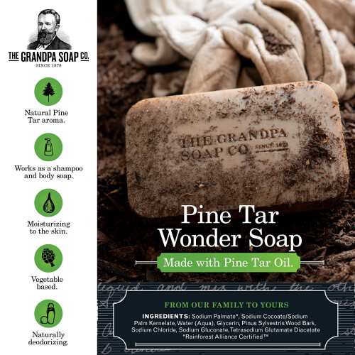 Grandpa's Brands Pine Tar Soap 4.25 Ounce 1
