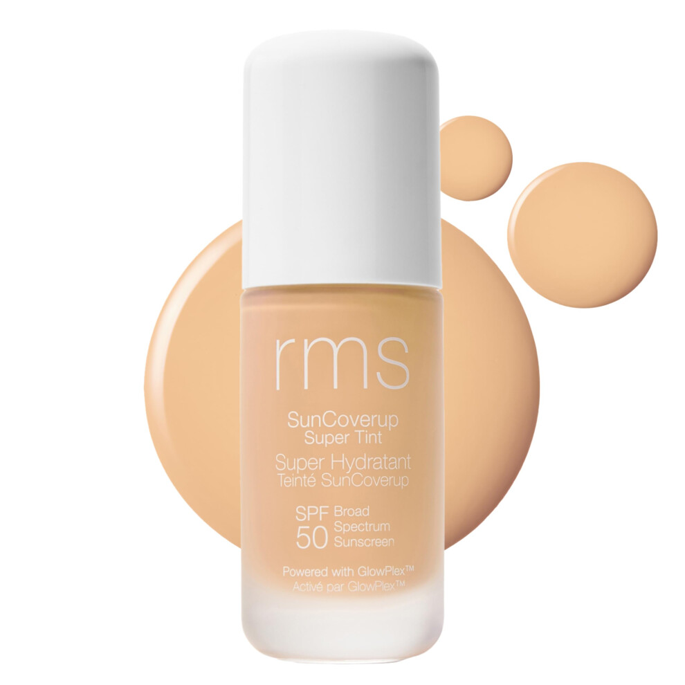 Rms Beauty Suncoverup Super Tint Broad Spectrum Spf 50 Sunscreen - Skin Tint Non Nano Zinc Oxide Mineral Sunscreen Glowy Tinted Moisturizer With