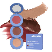 Alleyoop Stack The Odds - Pinottava meikkipaletti - Cream Blush Contour Bronzer & Highlighter Blendable Cream Make up Palette - Natural Glowy Finish