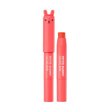 TONYMOLY Petit Bunny Lip Gloss for Women Long Lasting Lip Crayon Korean Gloss for Lips Vitamin E Enriched Soften & Moisturize Lips Juicy Orange
