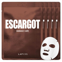 LAPCOS Escargot Sheet Mask, Dagelijkse Gezichtsmasker met Slakkenfiltraat, 5-Pack