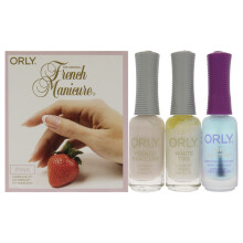 The Original French Manicure Kit Pink by Orly for Women - 4 Pc Kit 0.3oz Top2 Botton Base Coat Plus Topcoat, 0.3oz Nail Lacquer - White Tips, 0.3oz Na