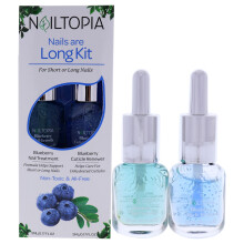 I chiodi sono un kit lungo di NailTopia per donne - Kit da 2 PC 0,17 once di trattamento per unghie Blueberry da 0,17 once di mirtillo per rinnovo cu