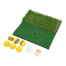 Hitting Mat Dual Grass Mini Golf Training Practice Pad Launch Zone Hitting Turf Mat