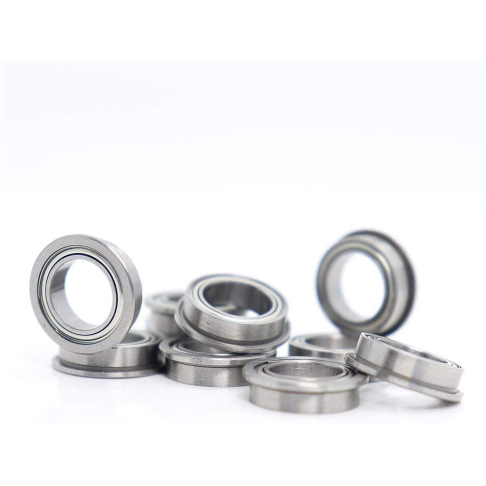 Flange Ball Bearings Smf128zz 8X12x3.5mm Double Shielded Stainless Steel Flanged Ball Bearings 10Pcs Smf128-2Z 6947110189697