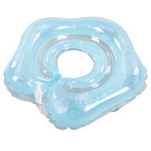 Neugeborenen-Schwimmring Sicherer verstellbarer Delfin aufblasbarer Schwimmring für Neugeborene und Babys Blau