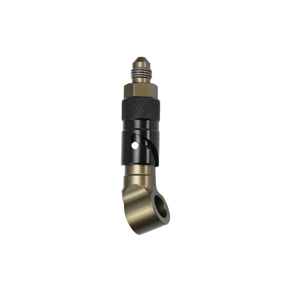 Stainless Steel An3 Front Brake Fluid Quick Disconnect Coupling Elbow Fitting For Motorcycle Brake Line, And Brown/Black 6947110189741