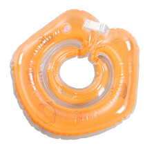 Neugeborenen-Schwimmring Sicherer, verstellbarer Delfin aufblasbarer Schwimmring für Neugeborene und Babys Orange