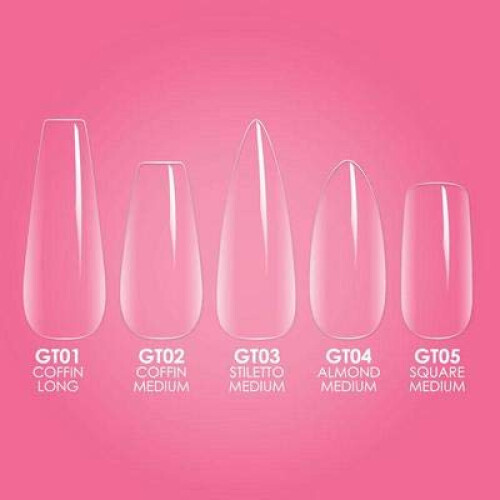 Kiara Sky Gelly Tips Starter Kit | Inkluderer Prep Primer Builder Top Coat Tips | Mandel medium