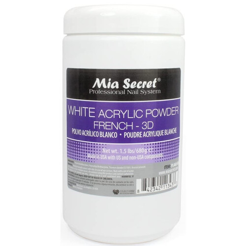Mia Secret Πούδρα Ακρυλικού Λευκή 1,5 lbs/24 oz (PL460-W) 1