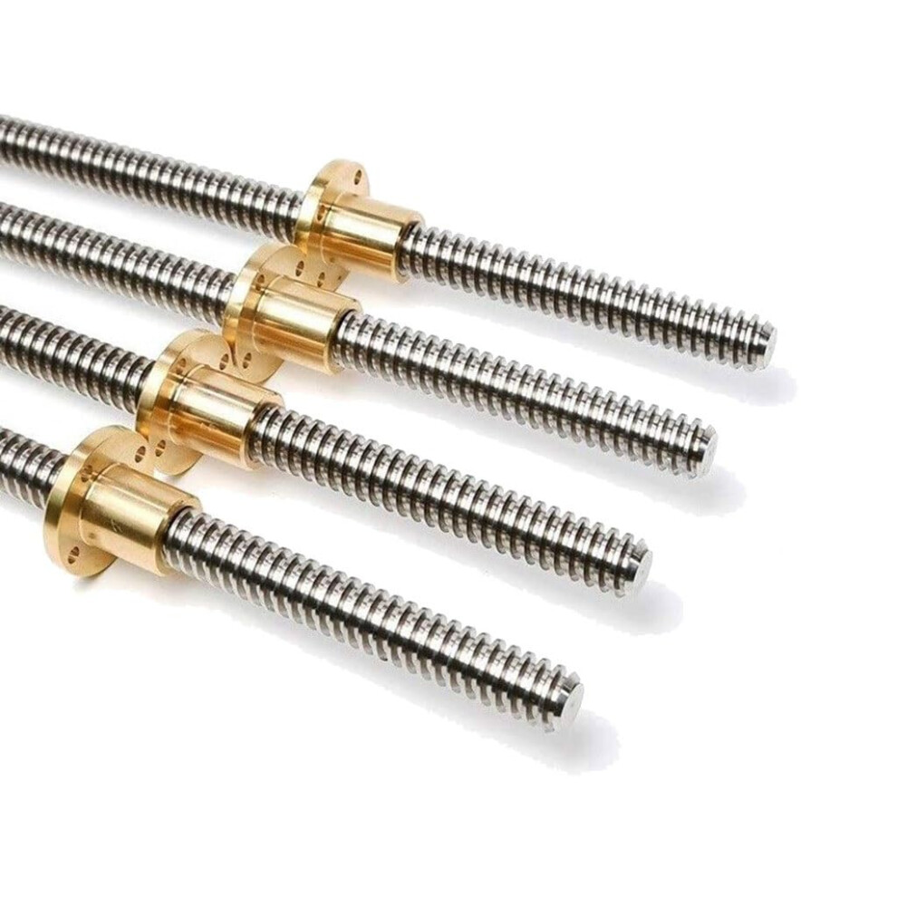 T12 Lead Screw Stainless Steel Trapezoidal Screw With Brass Nut 450Mm Pitch 2Mm 3Mm Lead 3Mm 8Mm 10Mm 12Mm For 3D Printers 6482260679907