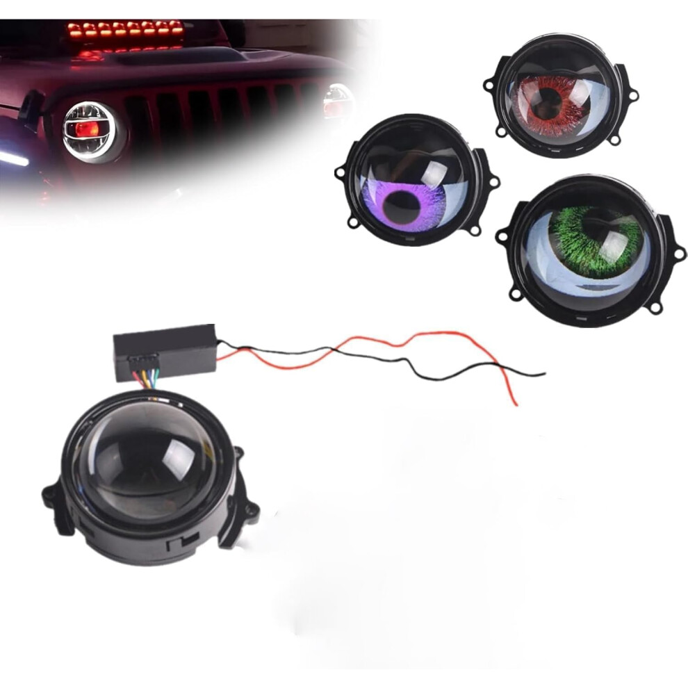 Usb Devil Eye Demon Head Led Dynamic Car 12V With 8 Modes For Cars And Motorcycles Mini Projector Lens 1Pcs Light 6482260679983