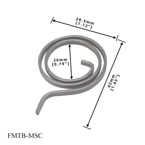 Extension Spring Assortment 5PCS for Security Door Handles, Torsion Spring Flat Wire Lock Handle Replacement 2.5 Inch 2