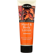 ShiKai Hand- und Krperlotion (Sandelholz 8oz) | Tgliche feuchtigkeitsspendende Hautpflege fr trockene und rissige Hnde | Mit Aloe Vera und Vitami