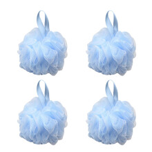 SEVENHEAD Houba do koupele Sprchov lufy modr 50 g/kus Stovan pouf Koupelov tycinky na telov mdlo (Sada 4 ks)