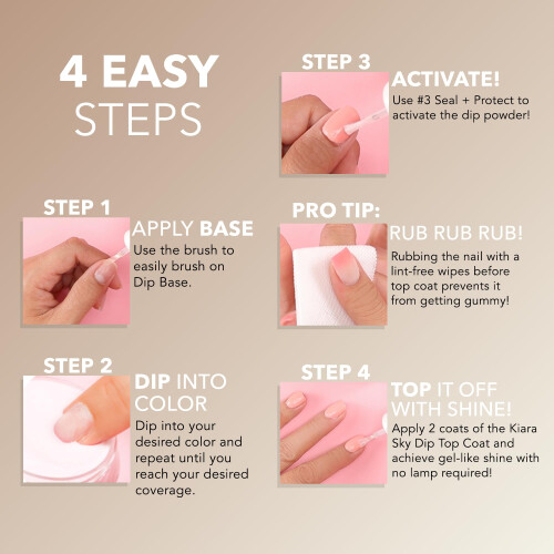 Kiara Sky French Manicure Dip Powder Starter Kit | Mini dimensione 1