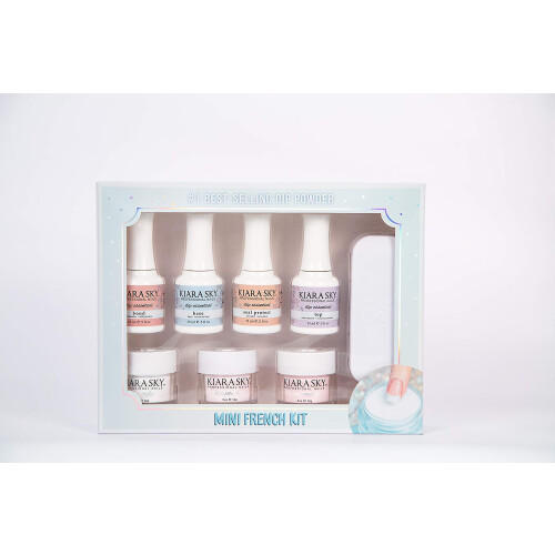 Kiara Sky French Manicure Dip Powder Starter Kit | Mini dimensione