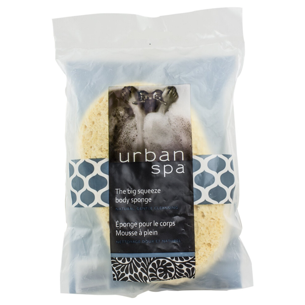 Urban Spa Natural Cleansing Sponge For Shower, Bath, Exfoliating And Cleansing