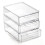 BINO | Clear Stackable Storage Drawers Large | Clear Storage Drawers with Built-In Handles | Durable Plastic Organizer Drawer | Modular Stackabl 1