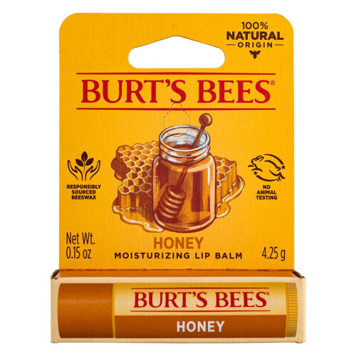 Burt's Bees Burt's Bees 100% Φυσικό Ενυδατικό Balm Χειλιών, Μέλι με Κερί Μέλισσας - 1 Σωλήνας, 0.15 Οζ 1